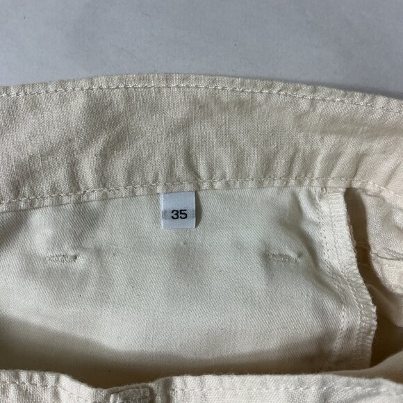 Gustin Ivory Linen 5 Pocket Slim Fit Lightweight Jeans Gustin Size 35 - Picture 5 of 5